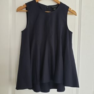 NWT Club Monaco Sleeveless Swing Top Navy Twill Size Small